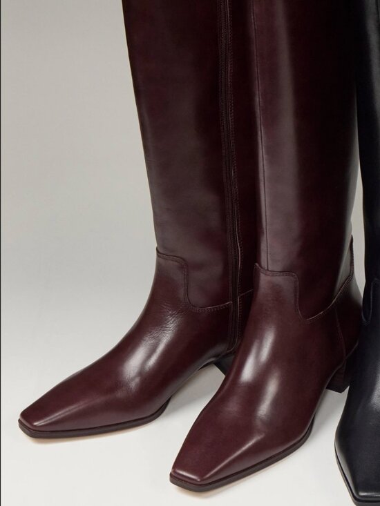 Vince Camuto Shoes - Vince Camuto Pavla Narrow Calf Knee High Boot Rich Mahogany Size 8